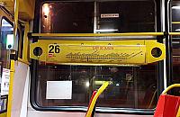 Wieczorny powrót tramwajem na Bemowo. Wyświetlacze kłamią, tablice również