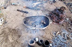 W skupie złomu na Annopolu wypalali elementy silników. Interweniowała straż miejska