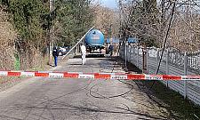 Szambiarka zerwała przewody energetyczne na Wiśniewie