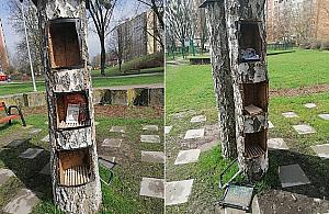 Spartaczona biblioteczka plenerowa na Chomiczówce. "Wykonawca nie miał pojęcia"