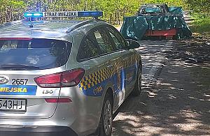 Skradziona toyota spłonęła doszczętnie w lesie na Wałuszewskiej