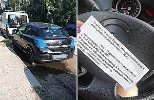 Pomazał 21 aut, zostawił karteczkę z żądaniami