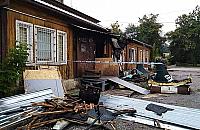 Pożar na osiedlu Przyjaźń. Spłonęła dawna stołówka