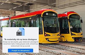 Tramwaj na Gwiaździstej i Powązkowskiej? "Przejdź do aktualności"