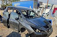 Resztki skradzionego na Białołęce nissana odnalezione w Kobyłce