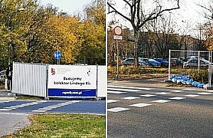 Ogrodzenie całkowicie zasłaniało pieszych. "Spełniało wymagania ZDM"