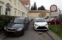 Tak parkują urzędnicy. Mieszkańców namawiają do jazdy autobusami