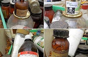 Niebezpieczne chemikalia porzucone w Falenicy