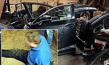 Lexus z Bielan trafił do dziupli pod Węgrowem. Niewiele z niego zostało