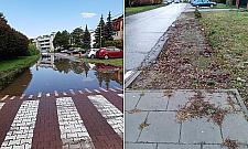 Mokro i niebezpiecznie na Mirtowej. Czekają na chodnik od lat