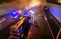 Na trasie S8 spłonęła ciężarówka