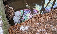 Kanał Nowa Ulga skażony cieczą ropopochodną. Strażacy usuwali zanieczyszczenia