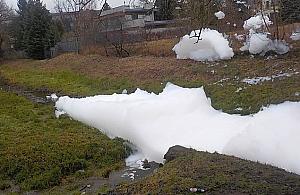 Kanałek Wawerski cały w pianie. Co było tego przyczyną?