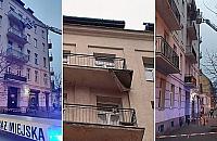 Balkon m�g� run�� na chodnik. "Przechodni�w uratowa�y metalowe pr�ty"