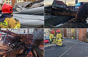 Wichura zrywała dachy, wyrywała drzewa. Tysiące interwencji w Warszawie