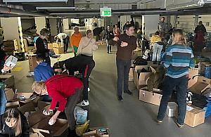 Bielany pomagają Ukrainie. Garaż ratusza został magazynem