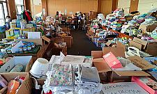 Legionowo: ratusz zasypany darami dla uchodźców