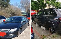 Kradną koła i katalizatory. "Pechowe miejsce przy Hutniku"