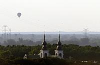 Balon nad Bielanami. Leciał 10 minut