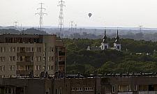 Balon nad Bielanami. Leciał 10 minut