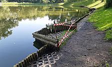 Gro¼na bakteria w stawach parku Moczyd³o. Zakaz wpuszczania psów do wody