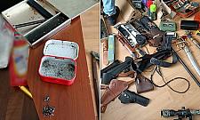 Znęcał się nad żoną i jej synem. Miał też spory składzik broni i narkotyków