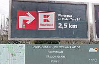 Dziwne wyczucie odległości. Spacerkiem z ronda Żaba do Kauflandu przy Mehoffera?