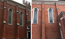 Kościół jak nowy. Wyczyścili i uzupełnili starą cegłę