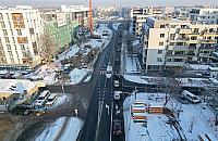 Poszerzanie Lazurowej trwa mimo śniegu