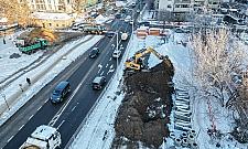 Poszerzanie Lazurowej trwa mimo śniegu