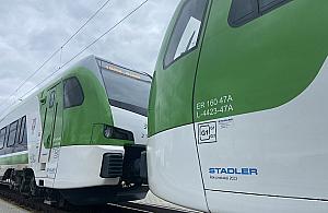 Nowe pociągi Kolei Mazowieckich dotarły do Warszawy