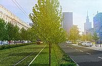 Zwężą kolejny odcinek Marszałkowskiej. Zieleń zamiast asfaltu