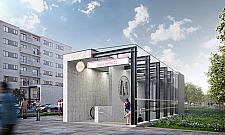 Wtopa projektowa na Chrzanowie. Metro z wejściem z jednej strony ulicy