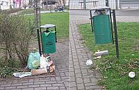 Wrzeciono tonie w śmieciach