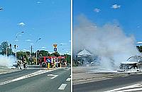 Pożar samochodu na Białołęce