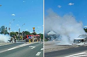 Pożar samochodu na Białołęce