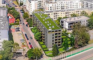 Duży blok z pierwszym dwupoziomowym parkingiem podziemnym w Legionowie