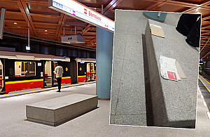 Pasażerowie nie chcą kamiennych ławek na stacji metra Bemowo