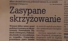 "Dramat" na Połczyńskiej. Całe skrzyżowanie w butelkach