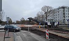 Budują rondo na Piastów. Objazdy dla aut i autobusów