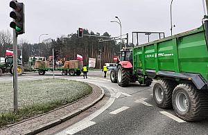 Protest rolników. Korki na wąskich ulicach Białołęki, Jabłonny i Nieporętu