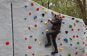 Burmistrz otwiera ściankę. O autorze projektu zapomniano