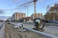 Trwa budowa Człuchowskiej. "Dobrze, że jest szeroka"