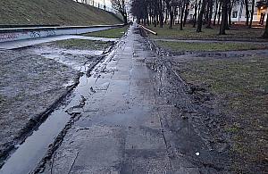 Chodnik zamiast bota midzy Dymisk a Zajczka