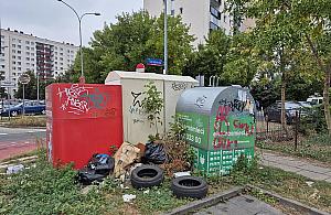 mieci przy pojemnikach na ubrania. Radny: "To wieczny problem"