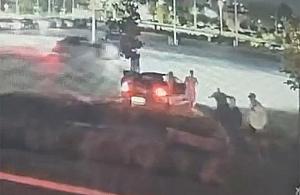 Drift na targowisku przerwany przez policję