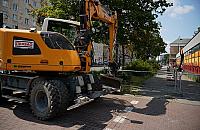 Budowa drogi rowerowej w alei Solidarności. Zwężenia ulic i tydzień bez tramwajów