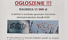 WSM: 15 tysięcy nagrody za wskazanie grafficiarza