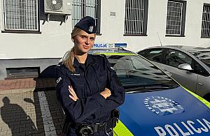 Staruszka czogaa si po pasach. Zauwaya j policjantka