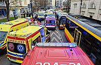 Zderzenie tramwaju z autobusem w alei Solidarności